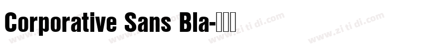 Corporative Sans Bla字体转换